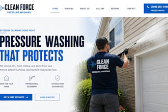 design wix pressure washing website power washing soft wash website junk removal