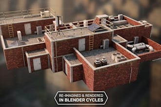 design realistic 3d building modeling exterior, interior and rendering