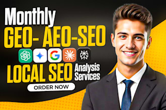 do complete monthly website on page GEO, aeo, local and ai SEO optimization