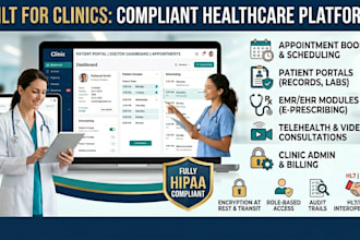 build hipaa compliant patient portal healthcare web app emr ehr system