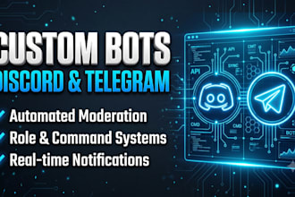 build a custom discord or telegram bot for your server