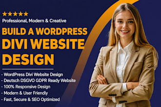 build a wordpress divi website design, deutsch dsgvo gdpr ready website