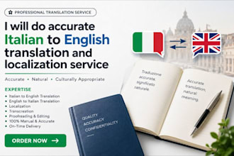 do accurate italian to english translation and localization service within 24h