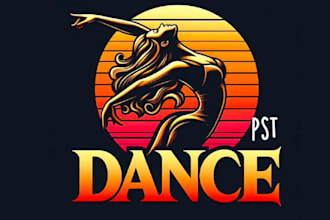 design magics girls dance vintage logo for your company