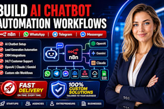 build ai chatbot automation workflows with n8n for messenger, whatsapp, telegram