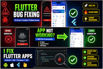 fix flutter app bugs errors and performance issues
