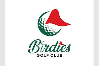 design a professional birdies golf club brandmark logo