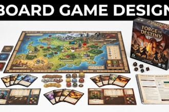 design professional board game, card game, and tabletop game UI