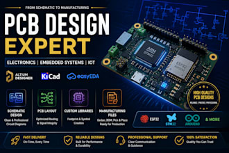 do pcb design, hardware design layout and schematics with kicad or altium