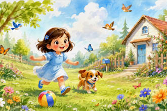 illustrate children story book illustration, story book