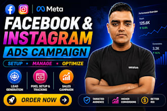 set up facebook ads, meta ads, fb marketing advertising campaign
