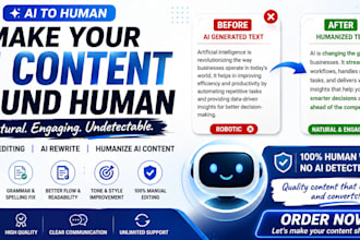 humanize ai content,edit and rewrite ai generated text