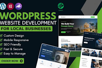 design a professional hvac, roofing, plumbing, construction website