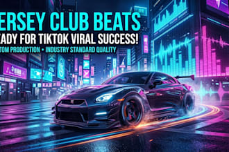 produce a custom jersey club type beat for tiktok