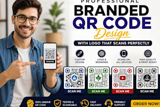 generate a custom qr code design with logo in 30 min