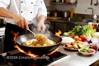 create cinematic ai food product photos