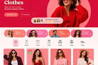 design and redesign shopify fashion store, clothing website, apparel store