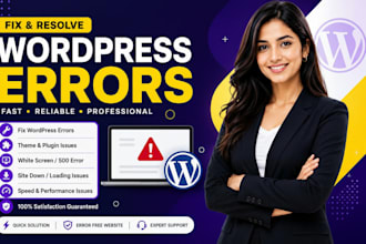 fix wordpress errors, bugs, and critical issues