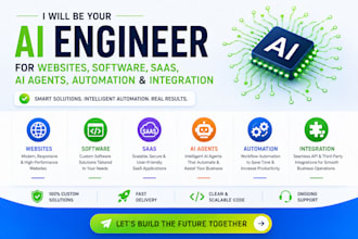 be your ai engineer for saas, websites, software, automation and ai agents