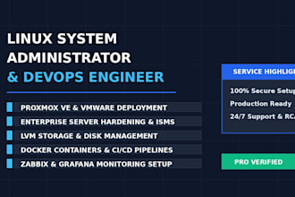 be your expert linux system administrator and devops engineer