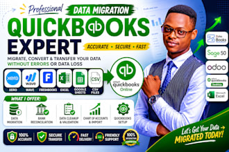 migrate microsoft excel CSV google sheets xero wave freshbooks to quickbooks