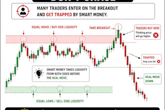 create professional trading education posts for instagram tiktok and telegram