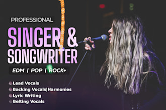 be your powerful female singer vocalist pop rock edm