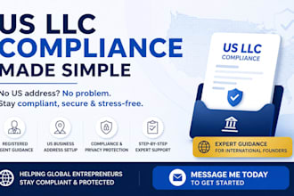 provide registered agent and US address setup for your llc