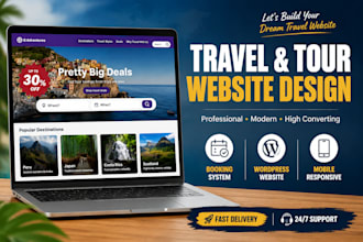 design and redesign a luxury travel and tour booking website on wordpress