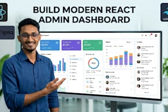 build a modern react admin dashboard using tailwind CSS