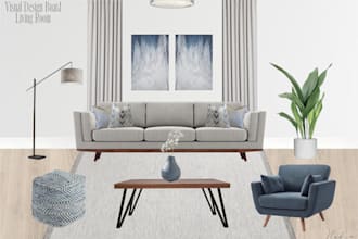create interior mood boards, space planning, shopping list