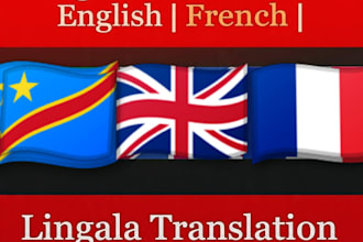 do translate lingala english and french native congolese
