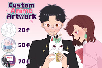 draw cute anime art and illustrations of your favorite character or idol