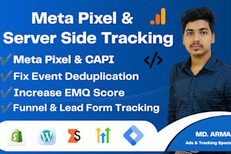 fix or setup facebook meta pixel, fb conversion api and server side tracking