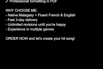write original song lyrics in malagasy, french, or english