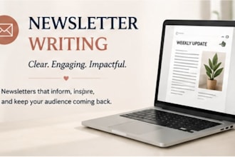 write your newsletter or email content