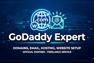 set up your godaddy domain, hosting, and business email professionally