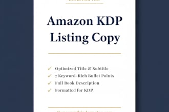 write your amazon KDP book listing copy that sells