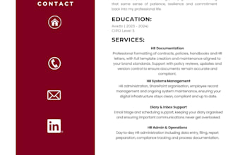 write your CV, complete note taking, support with interview prep