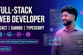 build a custom web application using react and django