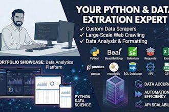 do web scraping, data extraction and web crawling using python