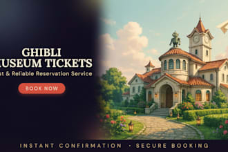 reserve ghibli museum tickets, pokemon cafe and japan reservations