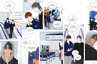 draw webtoon comic illustration anime manga artist graphic novel comic cover art