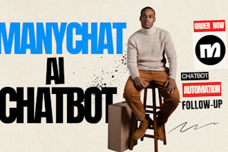 setup manychat automation for manychat chatbot and lead generation and conversio