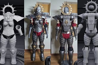do 3d wearable armor cosplay creation halloween mask eva foam helmet 3d printing