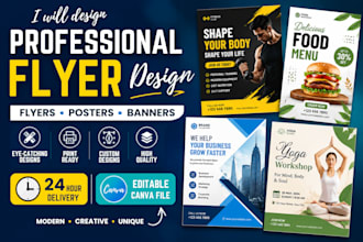 design professional flyers, posters and banners in canva