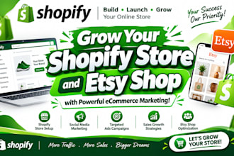 promote your shopify store and etsy shop with proven ecommerce marketing scheme