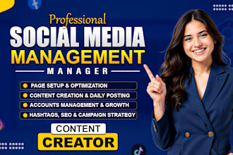 be your social media marketing manager and content creator