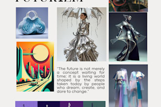 create a professional fashion moodboard and trendboard