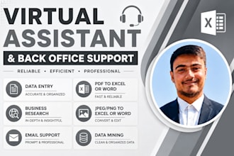 be your virtual assistant for data entry, web research and admin support